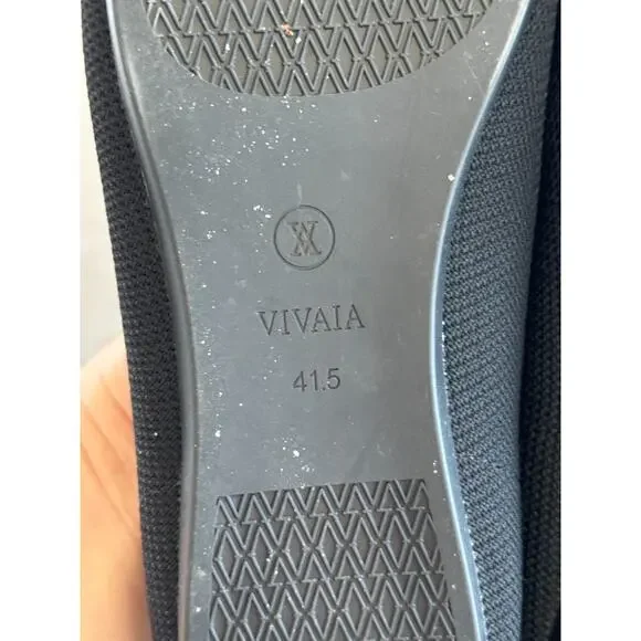 Vivaia Aria 5 Pointed Toe Flats Black Comfort Shoes 41.5, US 10 - Picture 10 of 12